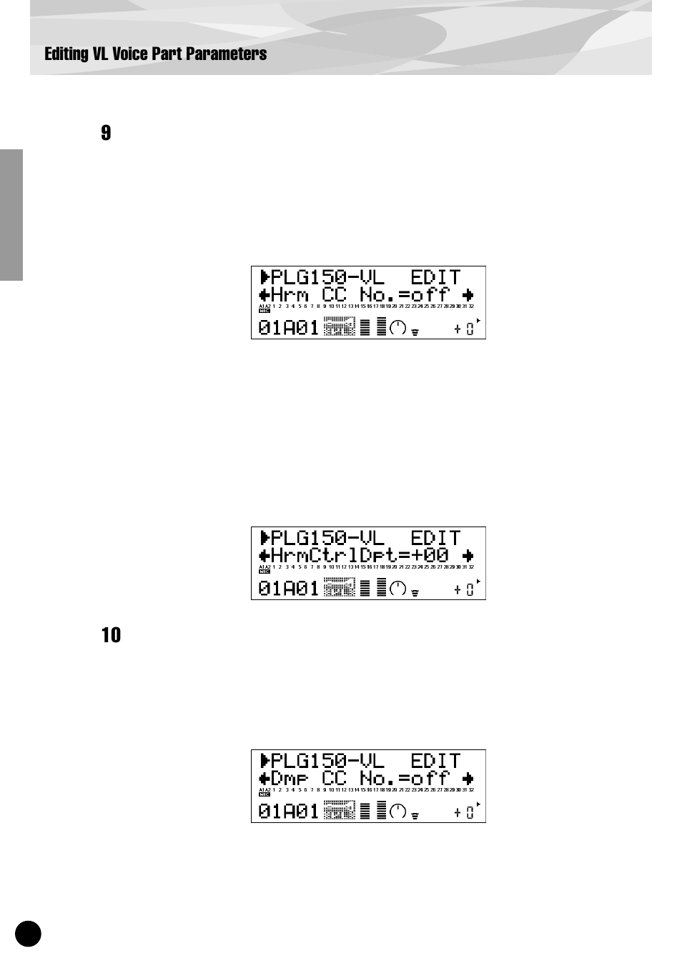 Editing vl voice part parameters | Yamaha PLG150-VL User Manual | Page 26 / 56