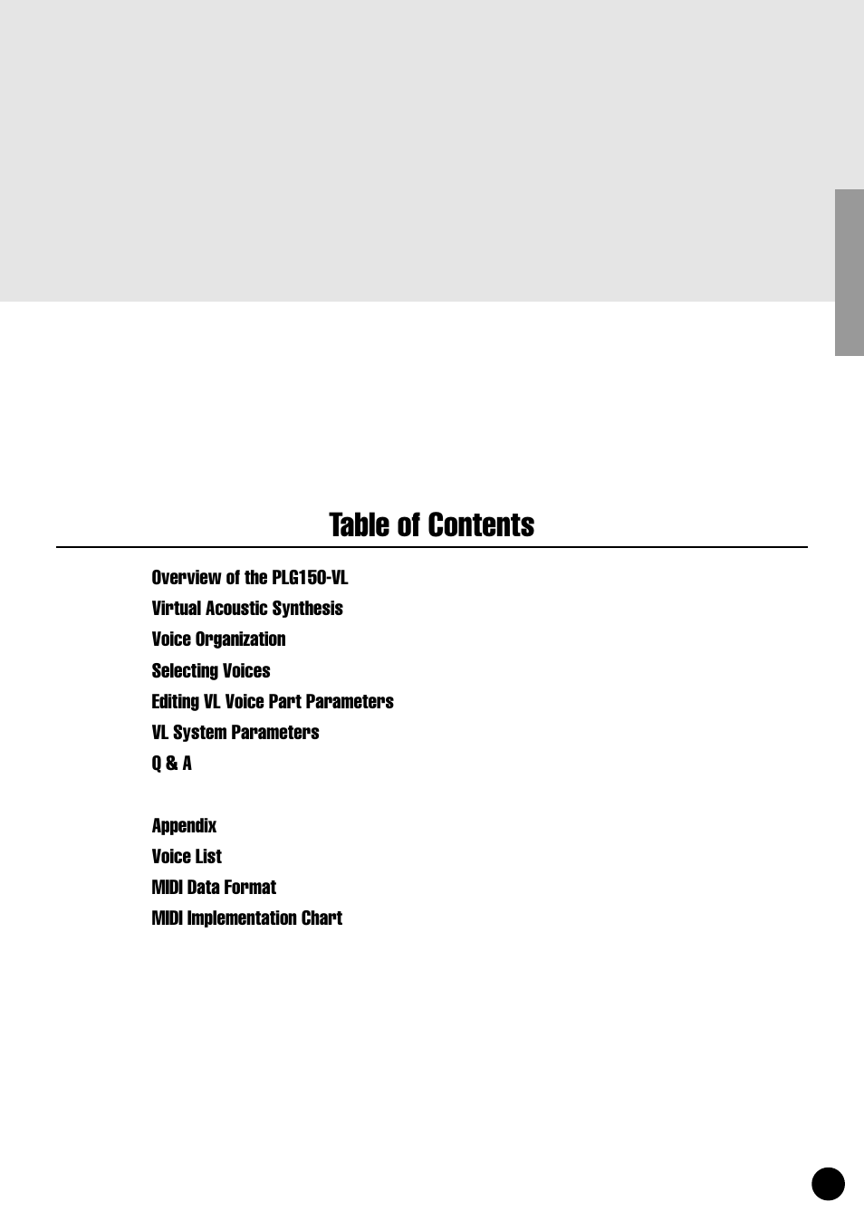 Yamaha PLG150-VL User Manual | Page 3 / 56