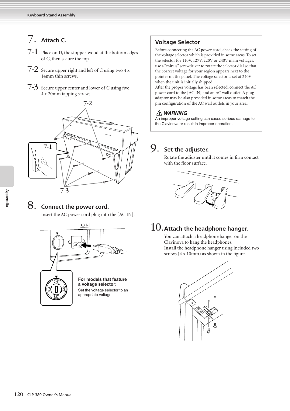 Yamaha CLAVINOVA C L P - 3 8 0 User Manual | Page 120 / 136