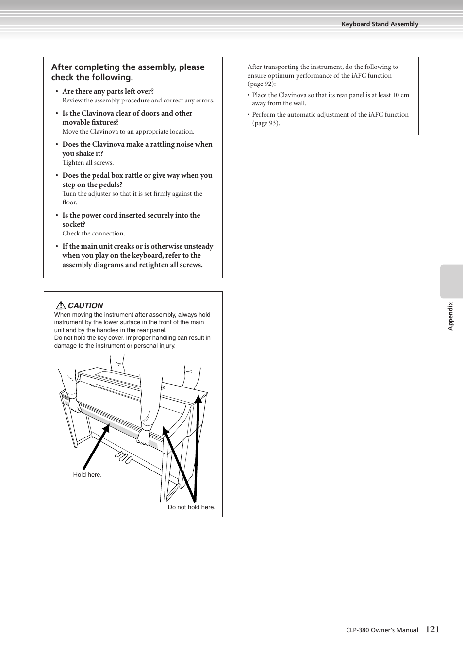 Yamaha CLAVINOVA C L P - 3 8 0 User Manual | Page 121 / 136