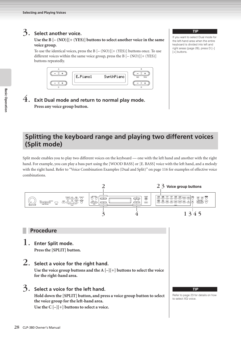 Procedure | Yamaha CLAVINOVA C L P - 3 8 0 User Manual | Page 28 / 136