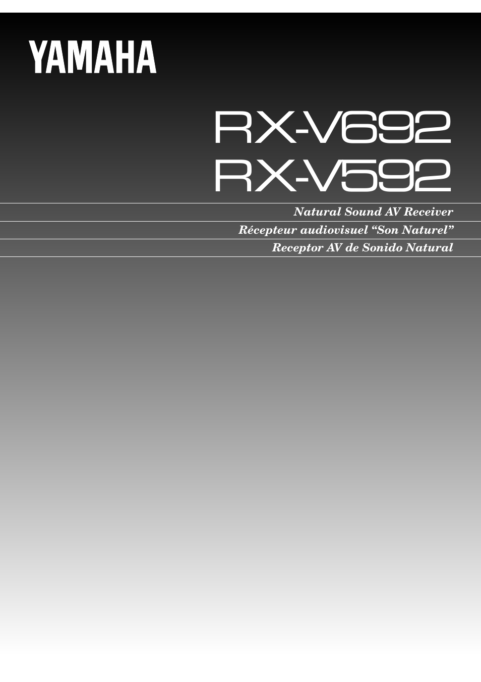 Yamaha RX-V692 RX-V592 User Manual | 51 pages