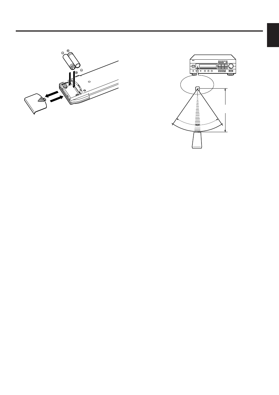 Notes about the remote control transmitter, English | Yamaha RX-V692 RX-V592 User Manual | Page 7 / 51