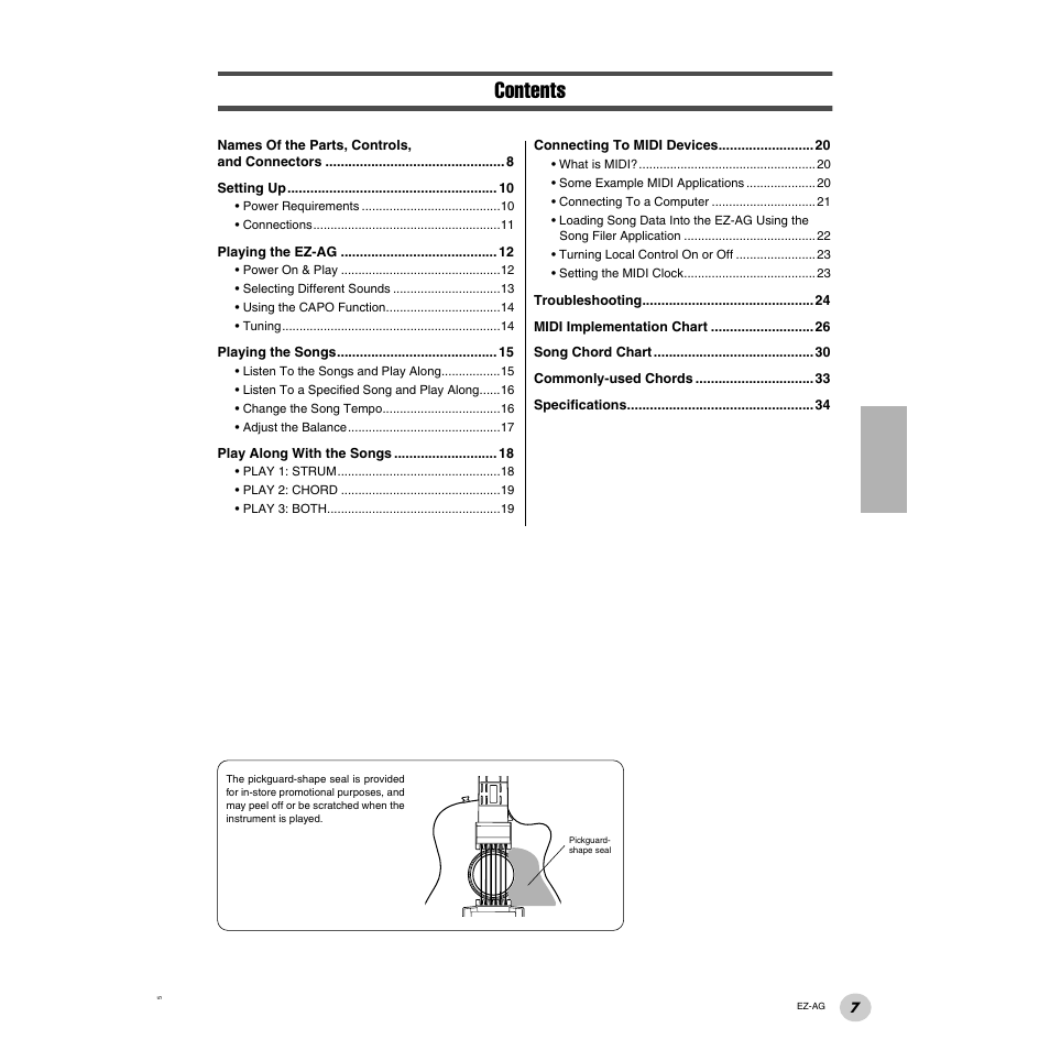 Yamaha 2 EZ-AG User Manual | Page 7 / 36