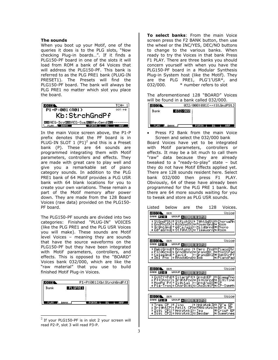 The sounds | Yamaha Motif and the Modular Synthesis Plug-in System Professional Piano Plug-in Board PLG150-PF User Manual | Page 3 / 8