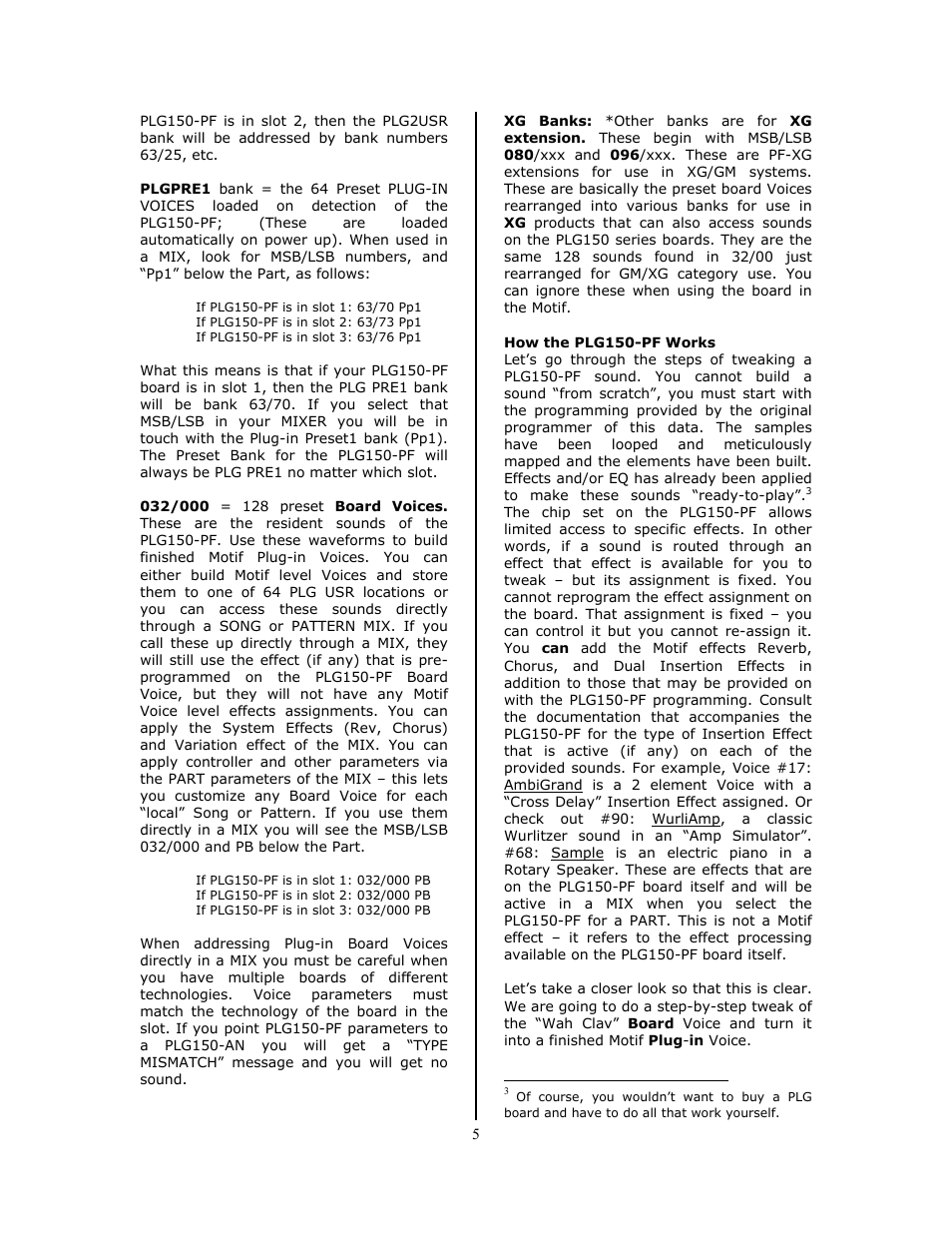 How the plg150-pf works | Yamaha Motif and the Modular Synthesis Plug-in System Professional Piano Plug-in Board PLG150-PF User Manual | Page 5 / 8