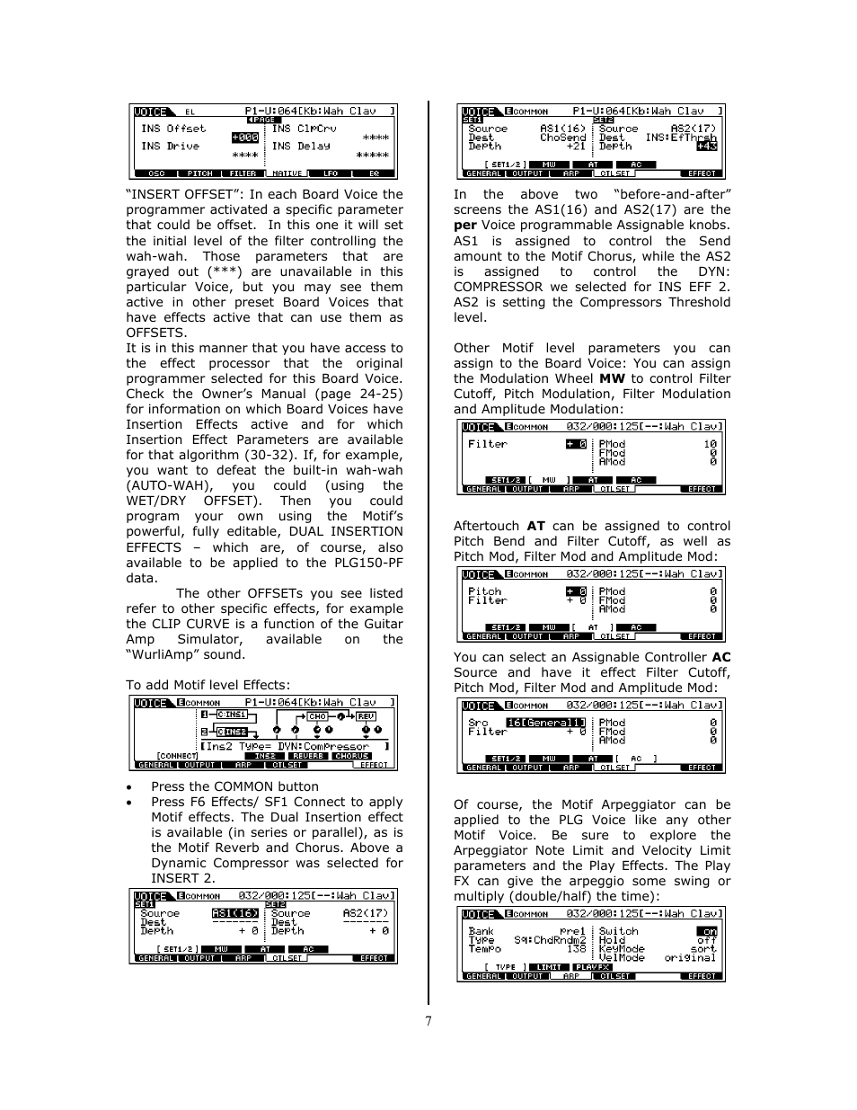 Yamaha Motif and the Modular Synthesis Plug-in System Professional Piano Plug-in Board PLG150-PF User Manual | Page 7 / 8