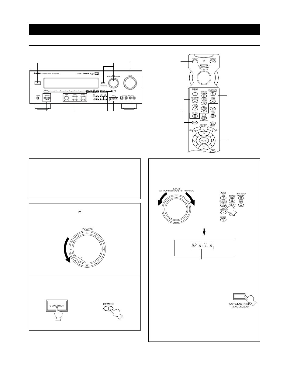 Basic operation | Yamaha RX-V595aRDS User Manual | Page 24 / 60