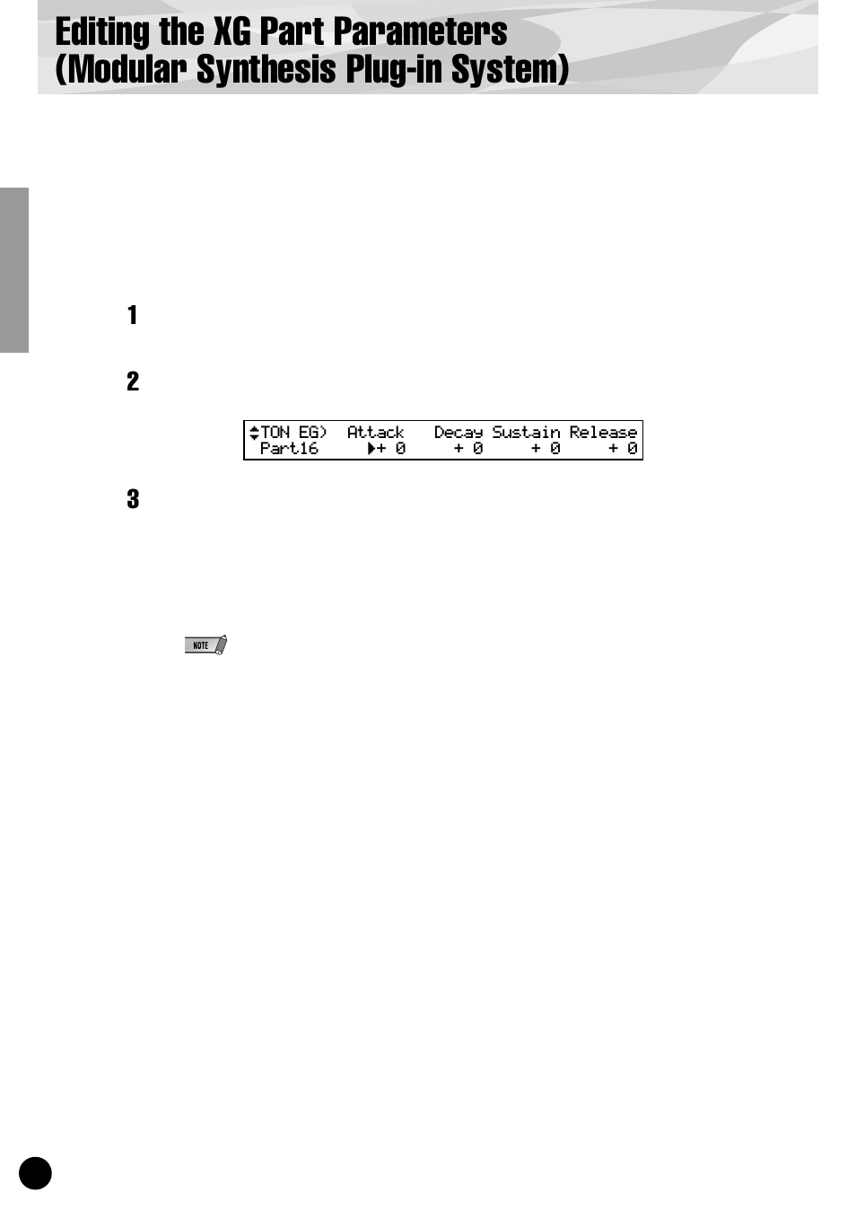 Editing the xg part parameters, Modular synthesis plug-in system) | Yamaha PLG100-XG User Manual | Page 12 / 42