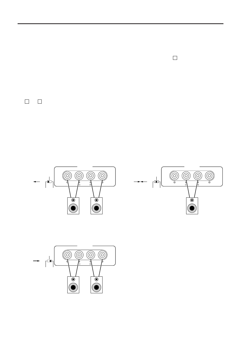 Modes: stereo/parallel/bridge, Speaker impedance, Stereo mode connections | Parallel mode connections, Bridge mode connections | Yamaha P3200 User Manual | Page 6 / 12