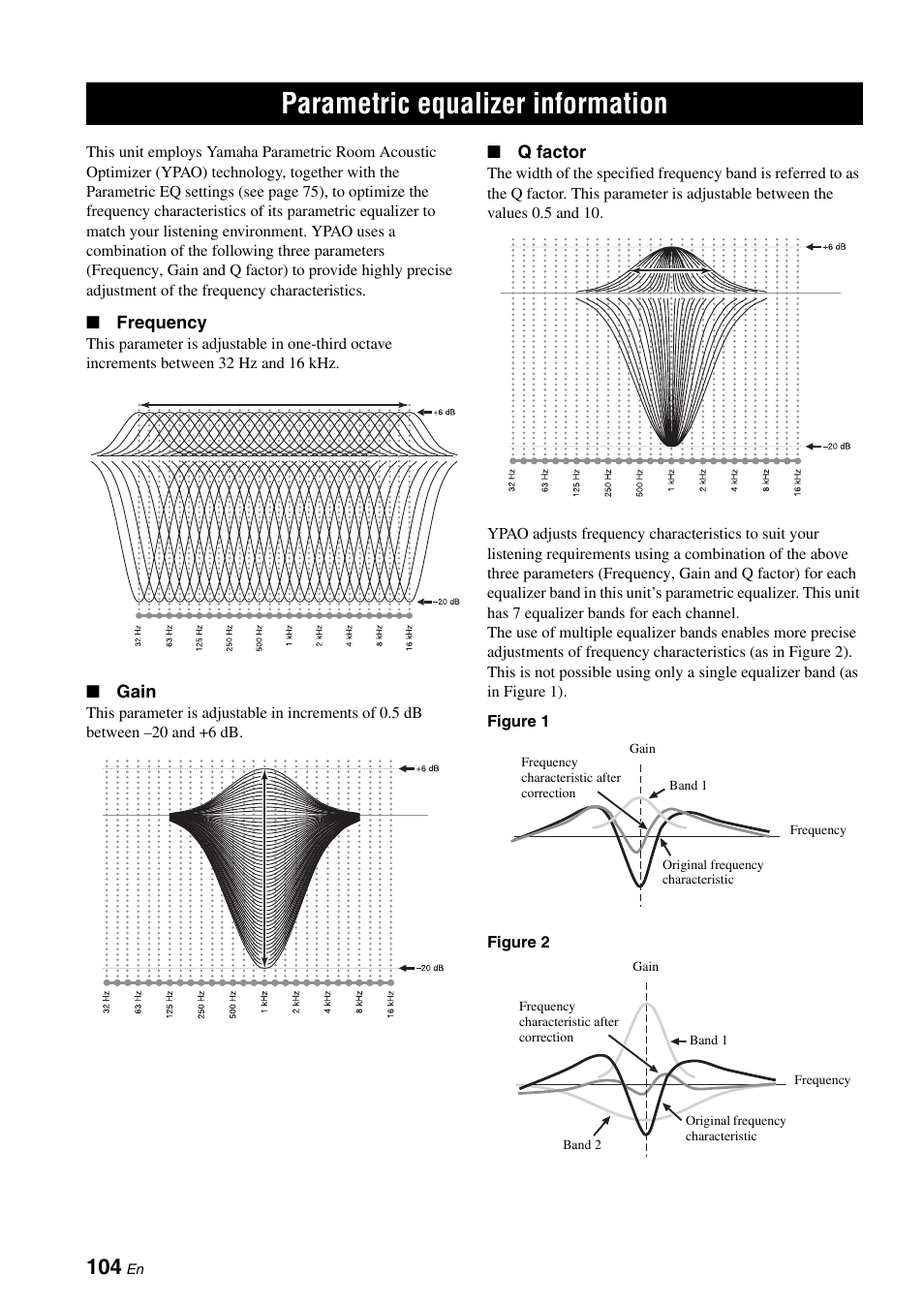 Parametric equalizer information | Yamaha HTR-6060 User Manual | Page 108 / 127