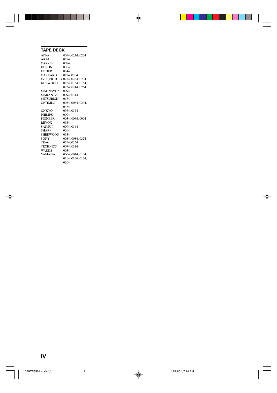 Yamaha HTR-5560 User Manual | Page 66 / 67