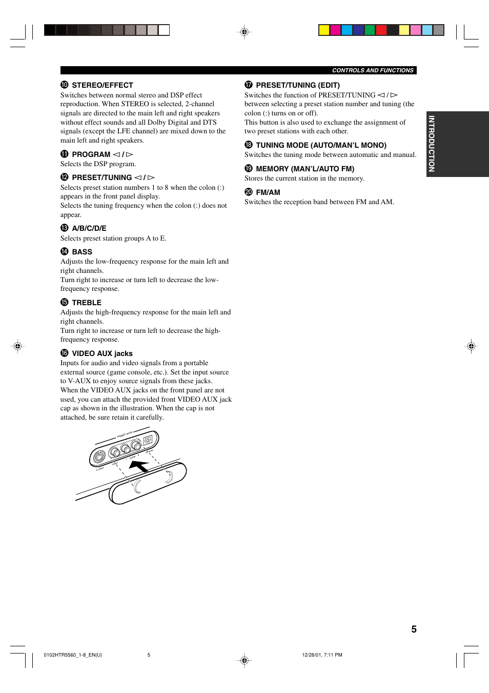 Yamaha HTR-5560 User Manual | Page 9 / 67