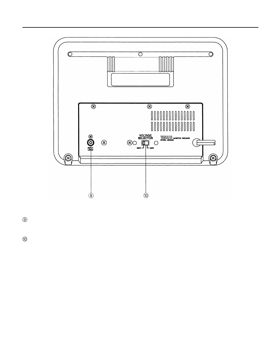 Rückseite | Yamaha MS202II User Manual | Page 17 / 21
