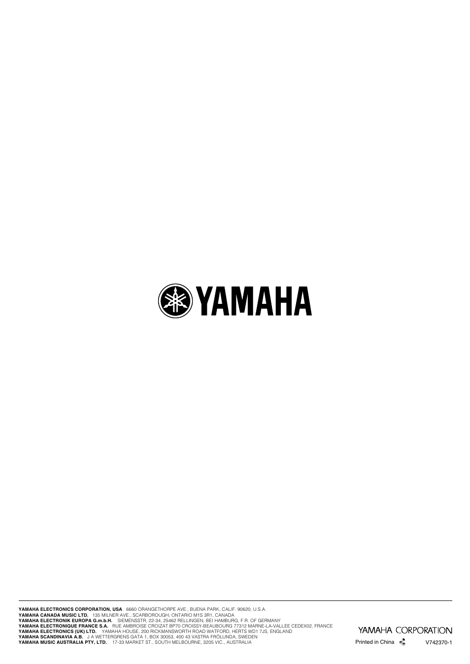 Yamaha NS-P220 User Manual | Page 19 / 19