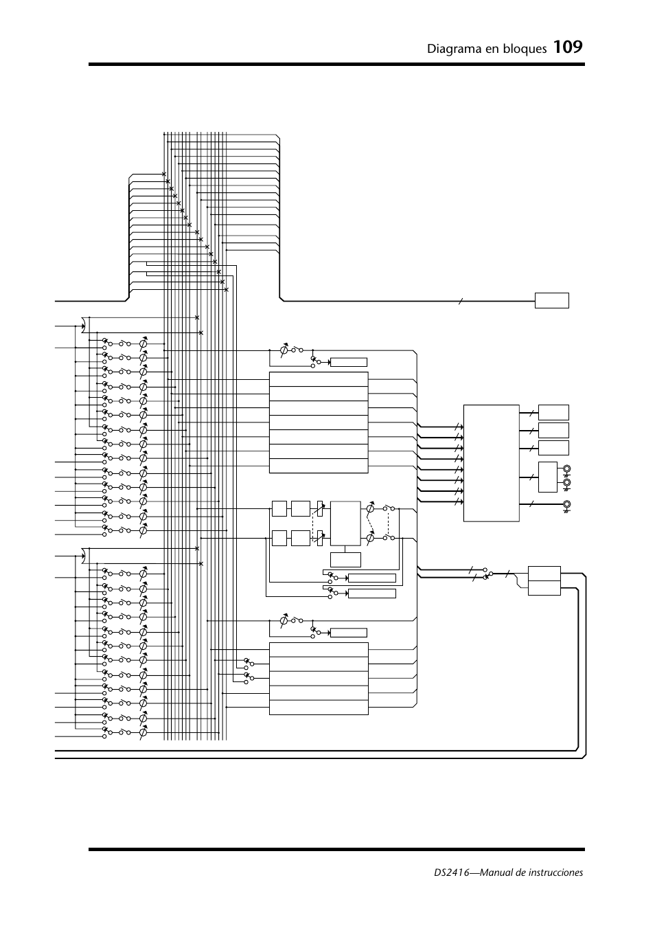 Diagrama en bloques, Ds2416—manual de instrucciones | Yamaha DS2416 User Manual | Page 108 / 161