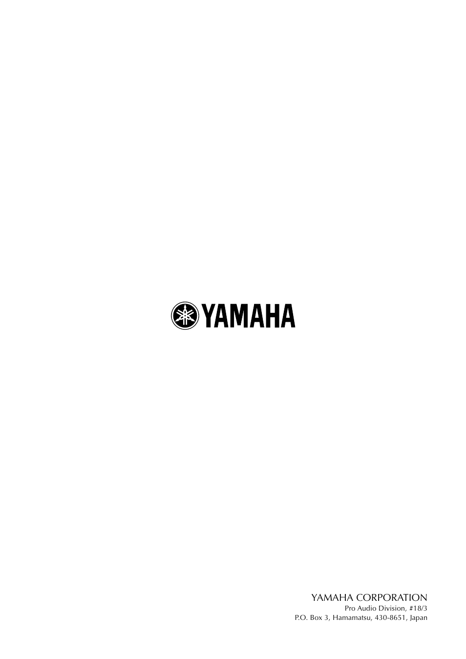 Yamaha corporation | Yamaha DS2416 User Manual | Page 161 / 161