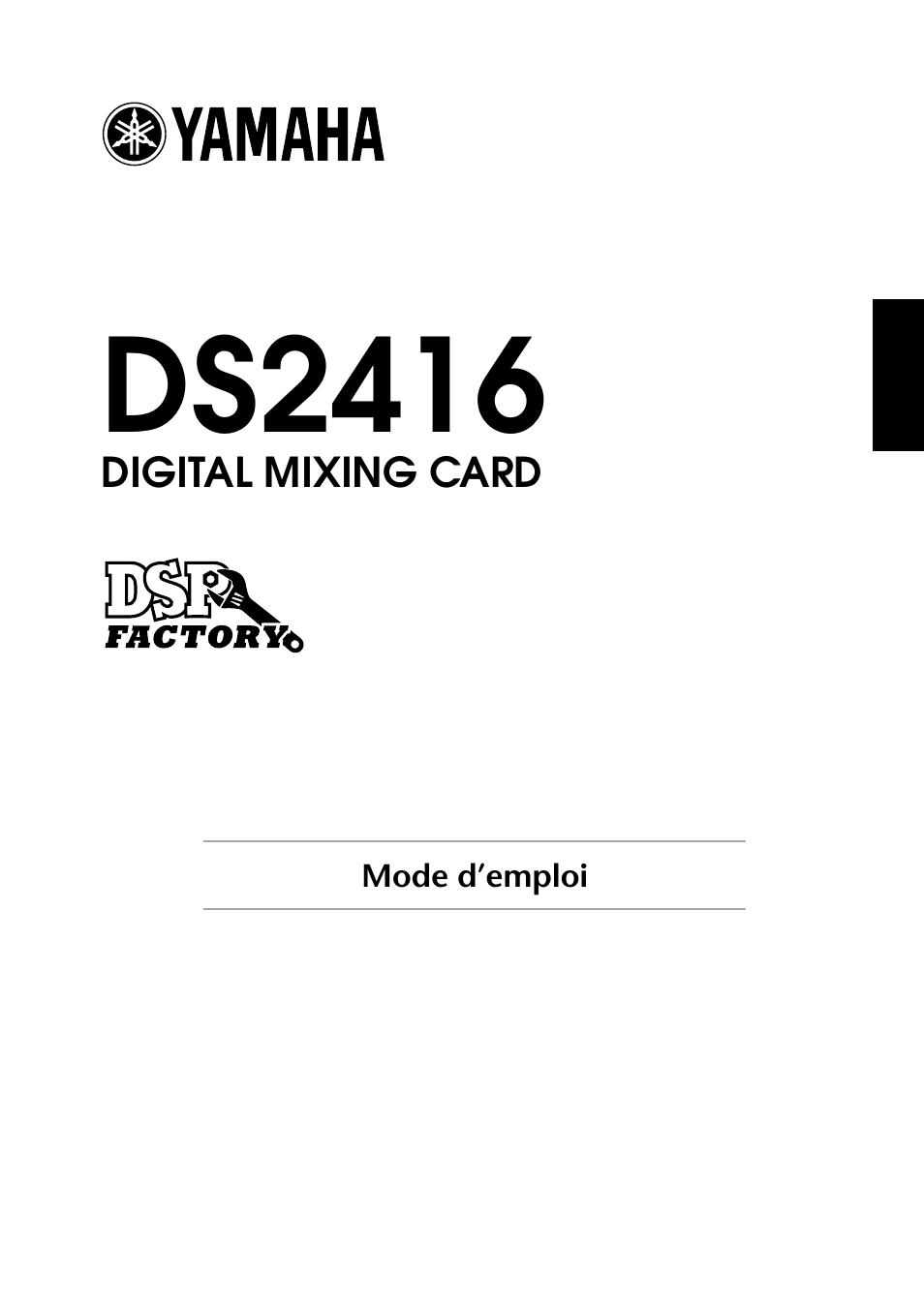 Français, Mode d’emploi, Ds2416 | Yamaha DS2416 User Manual | Page 30 / 161