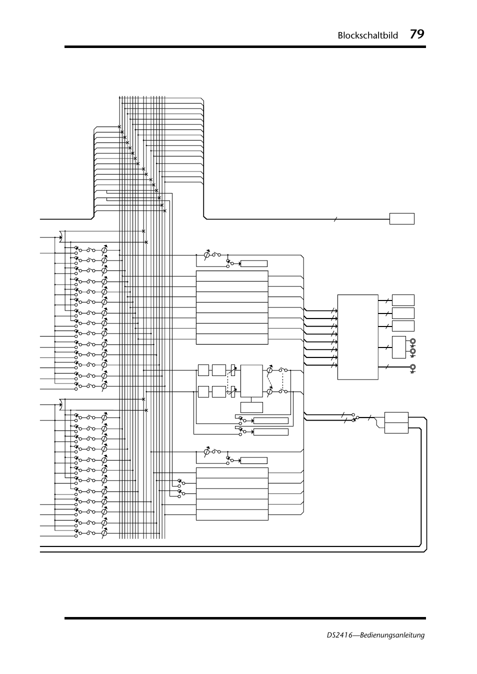 Blockschaltbild, Ds2416—bedienungsanleitung | Yamaha DS2416 User Manual | Page 79 / 161