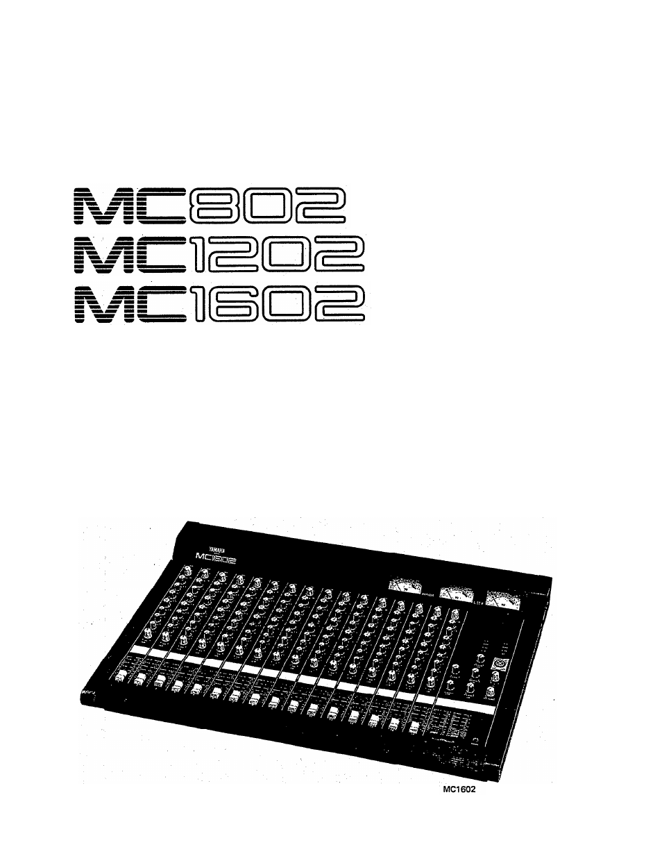 Yamaha | Yamaha MC802 User Manual | Page 2 / 18