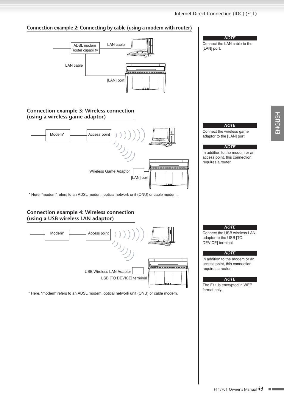 English | Yamaha F10 User Manual | Page 43 / 78