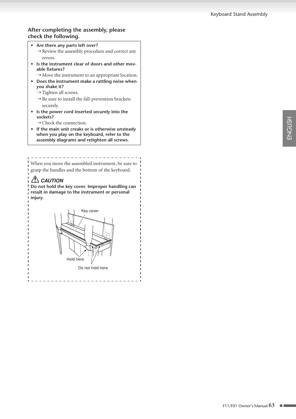 English | Yamaha F10 User Manual | Page 63 / 78