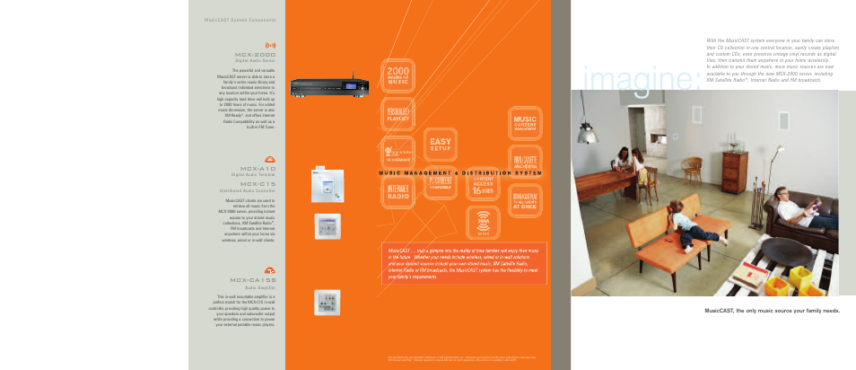 Imagine, Mcx-2000, Mcx-a10 | Mcx-c15, Mcx-ca15s | Yamaha MusicCAST MCX-2000 User Manual | Page 2 / 8