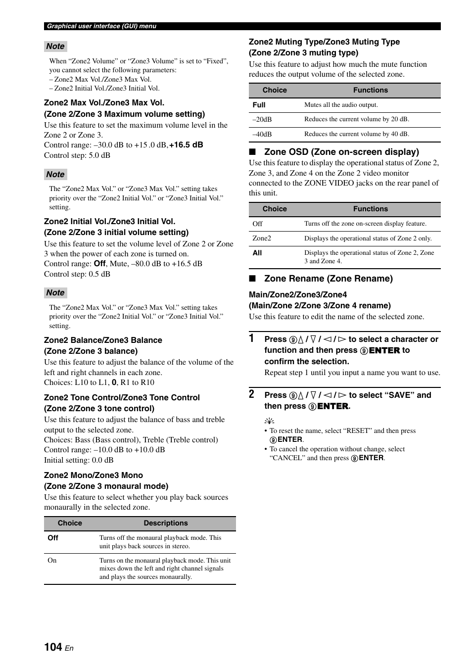 Yamaha RX-Z7 User Manual | Page 104 / 178