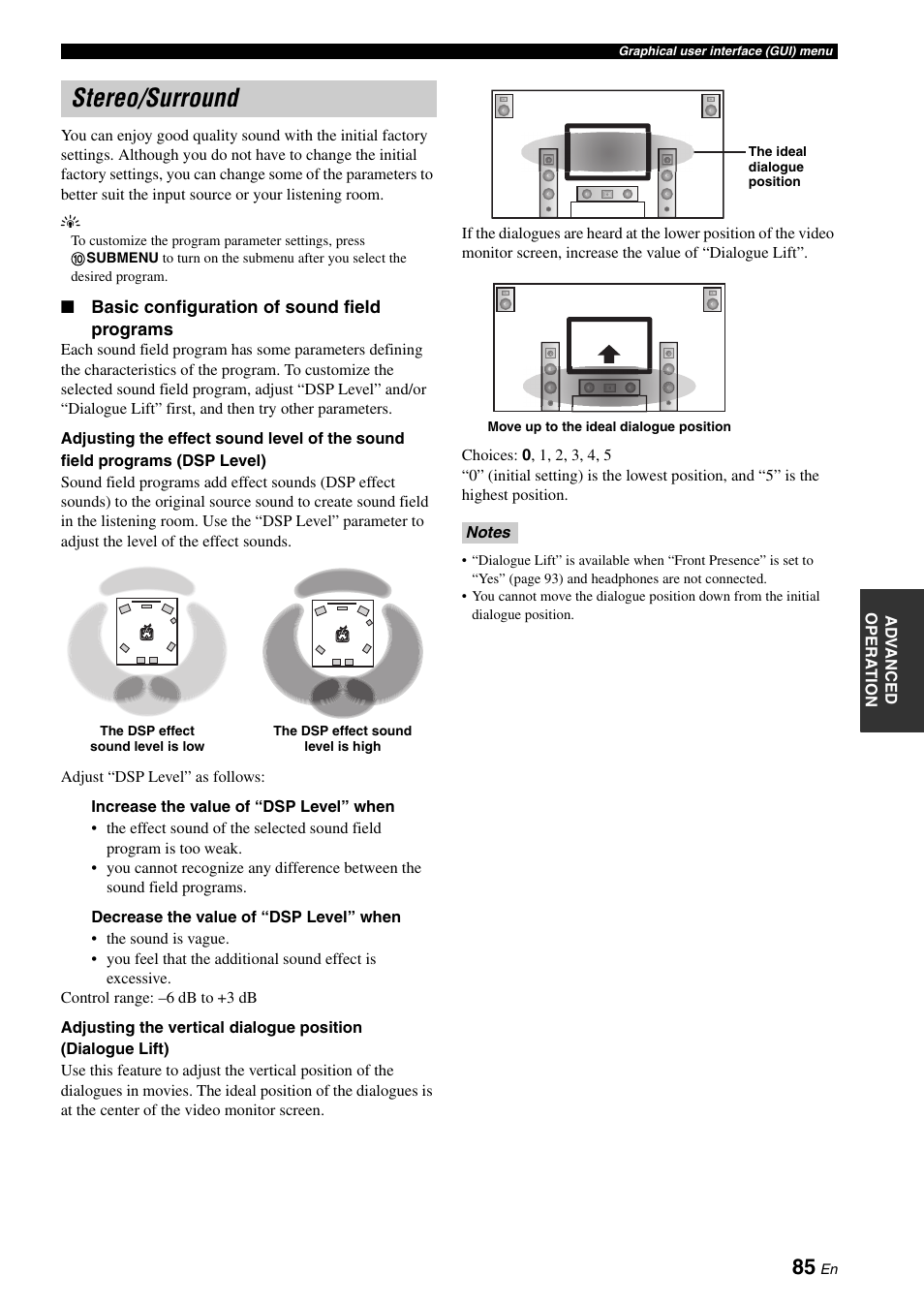 Stereo/surround | Yamaha RX-Z7 User Manual | Page 85 / 178