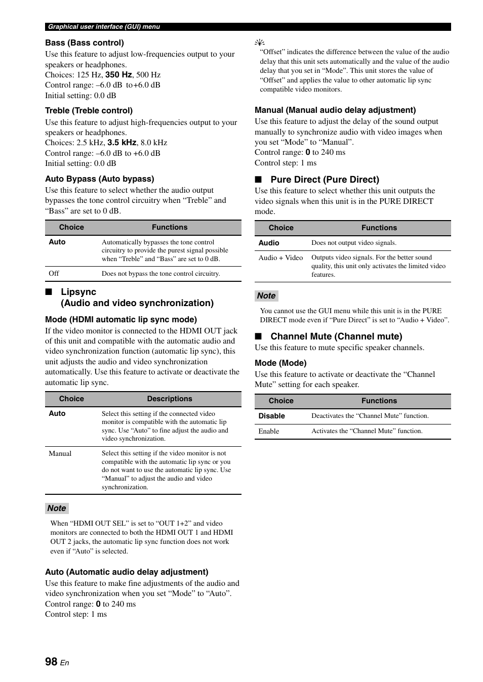 Yamaha RX-Z7 User Manual | Page 98 / 178