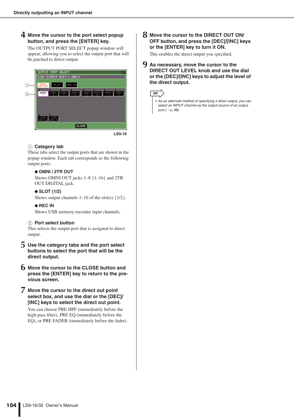 Yamaha WH39070 User Manual | Page 104 / 290