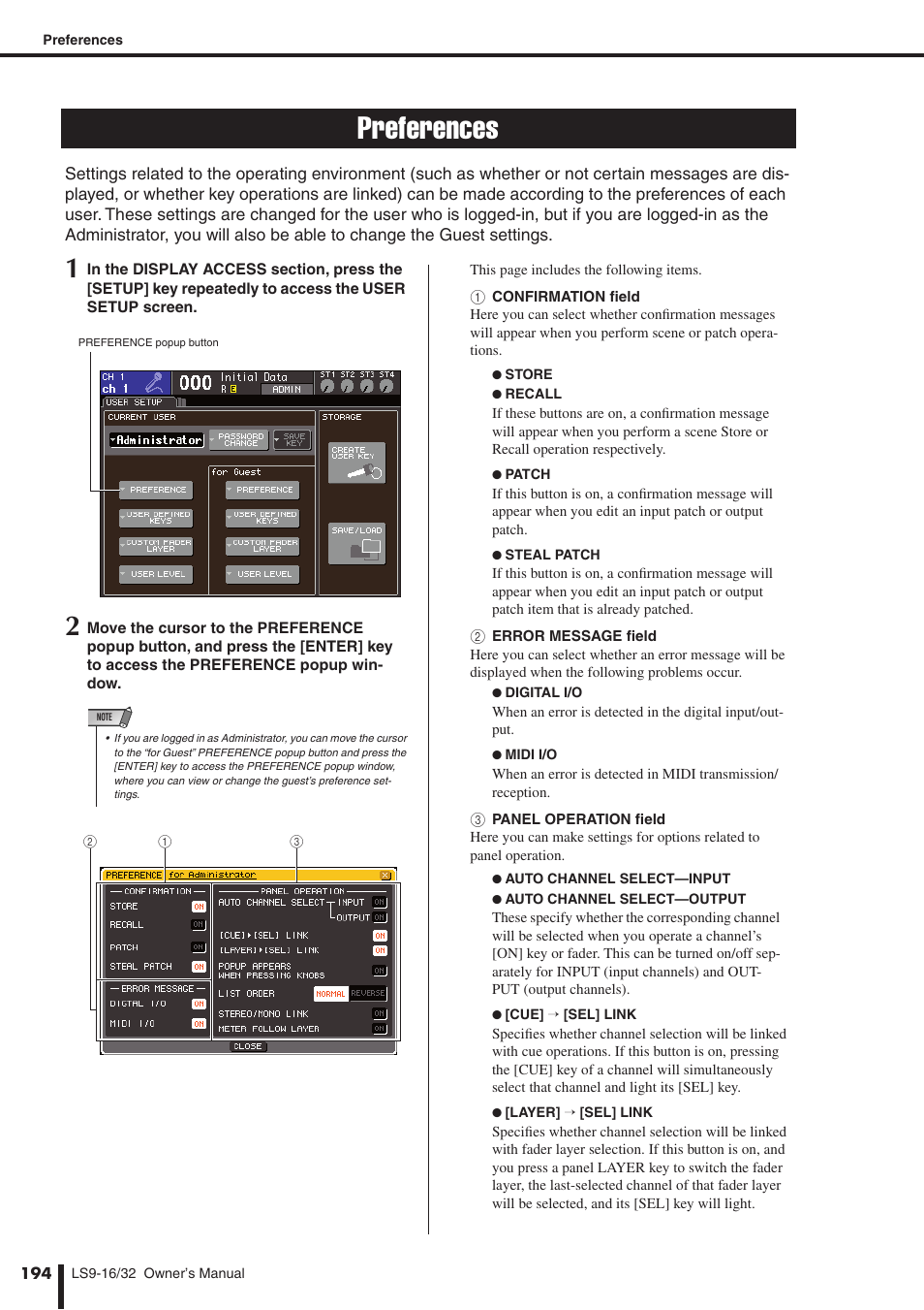 Preferences, P. 194), y, Ameter | P. 194), Ation, Details, refer to, X does not appear | Yamaha WH39070 User Manual | Page 194 / 290