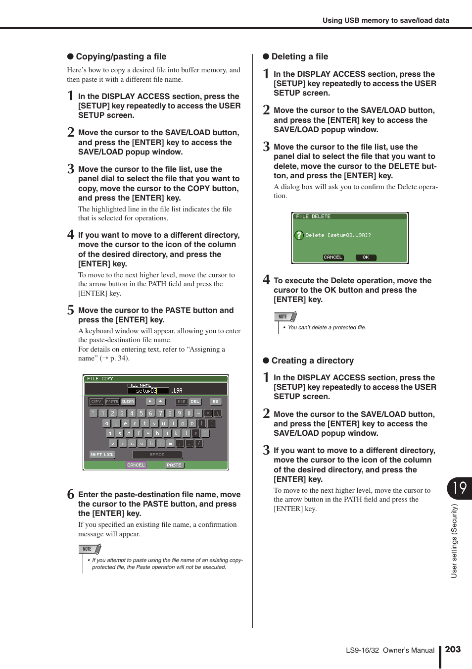 Rary holding area), P. 203), Fer memory | W directory | Yamaha WH39070 User Manual | Page 203 / 290