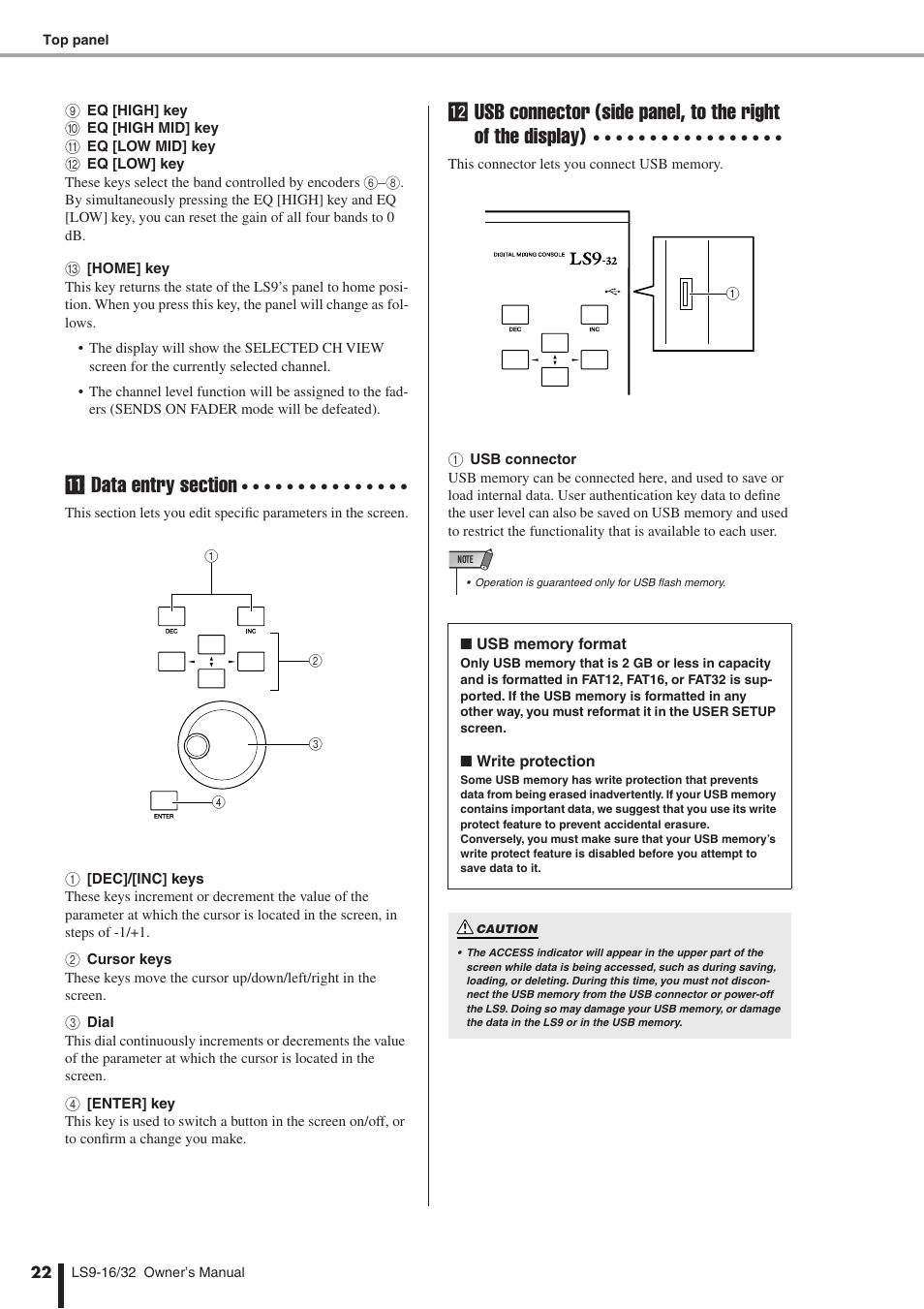 Data entry section (p. 22) | Yamaha WH39070 User Manual | Page 22 / 290