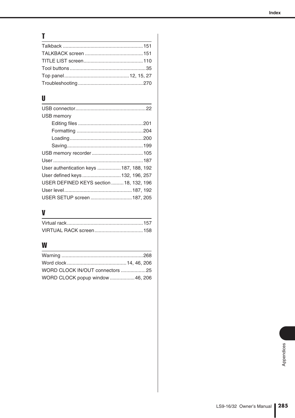 Yamaha WH39070 User Manual | Page 285 / 290