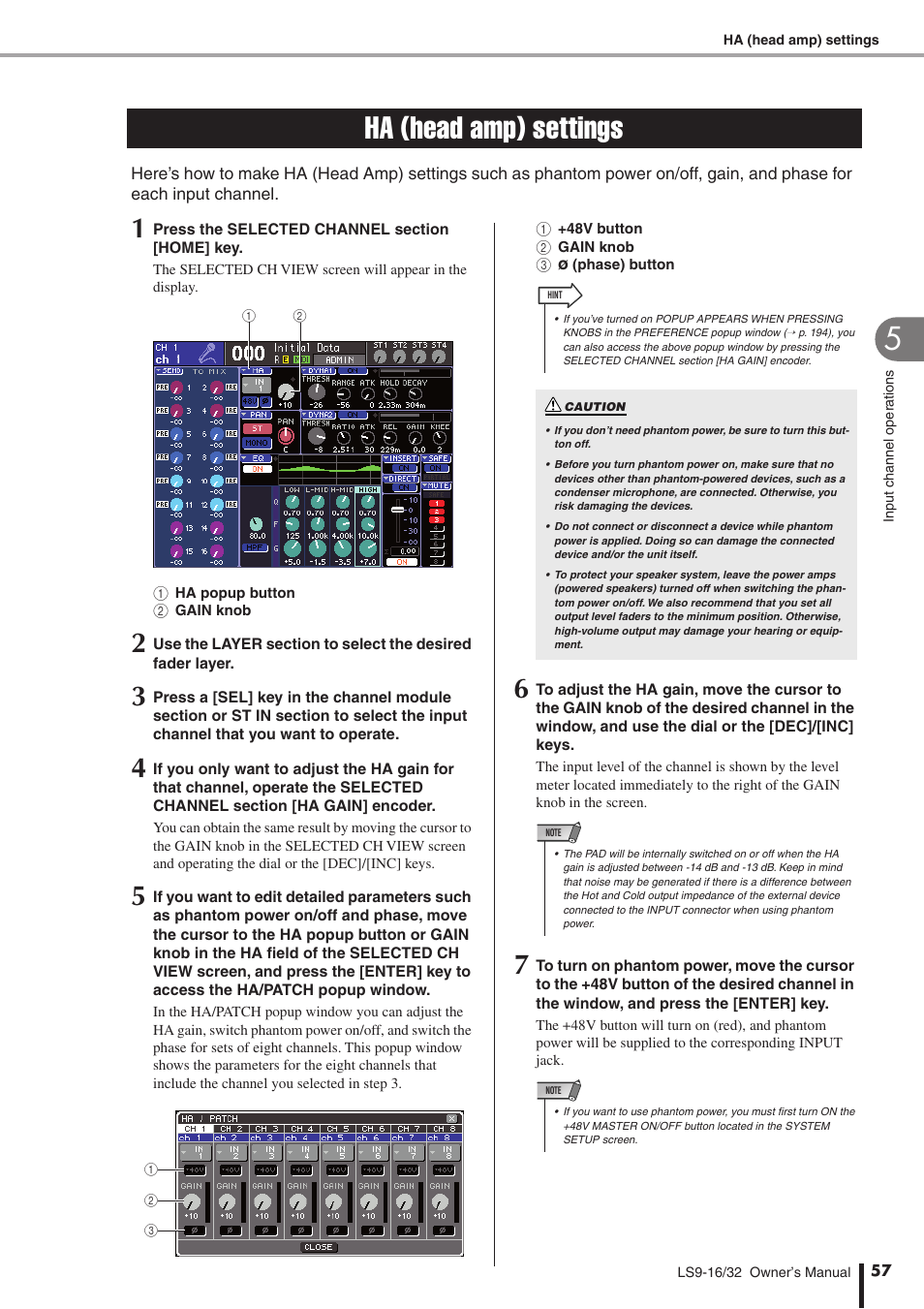 Ha (head amp) settings | Yamaha WH39070 User Manual | Page 57 / 290