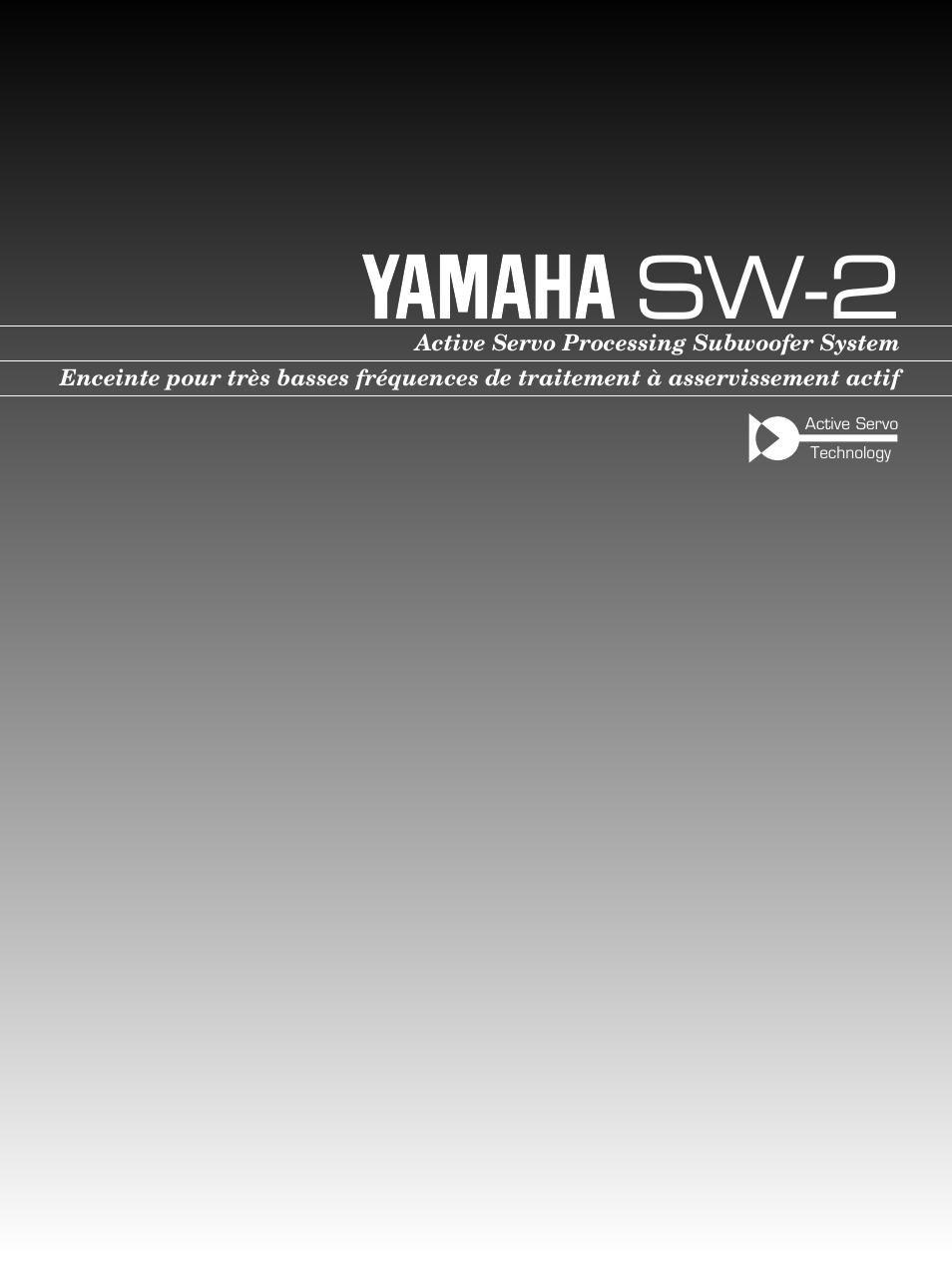 Yamaha SW-2 User Manual | 13 pages