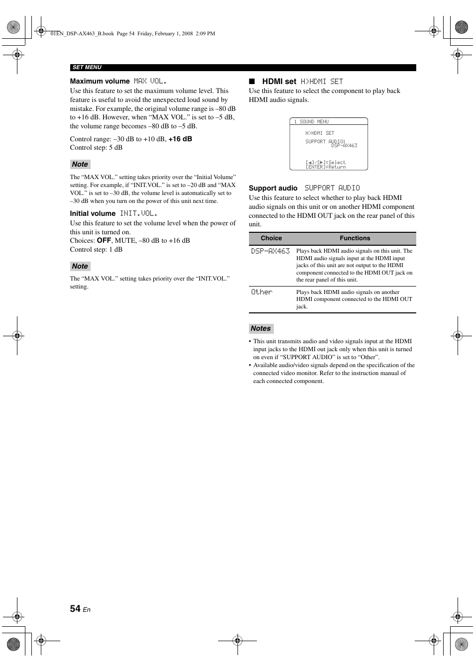 Yamaha DSP-AX463 User Manual | Page 56 / 90