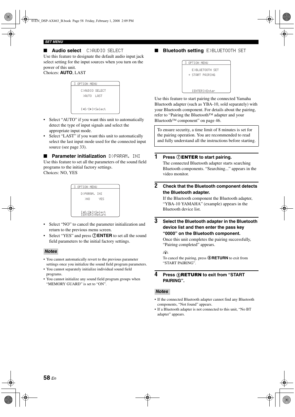 Yamaha DSP-AX463 User Manual | Page 60 / 90