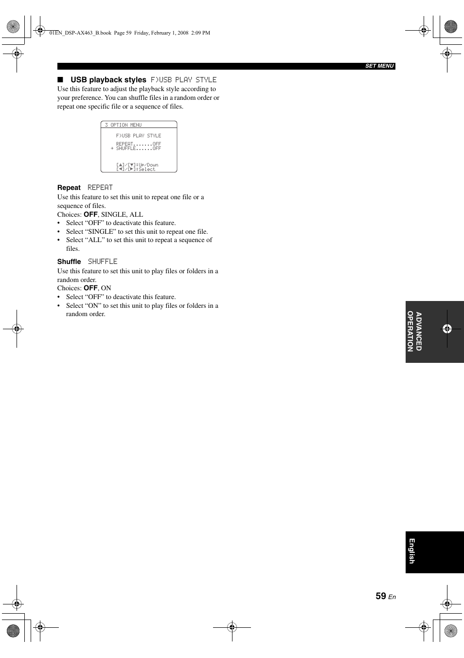 Yamaha DSP-AX463 User Manual | Page 61 / 90