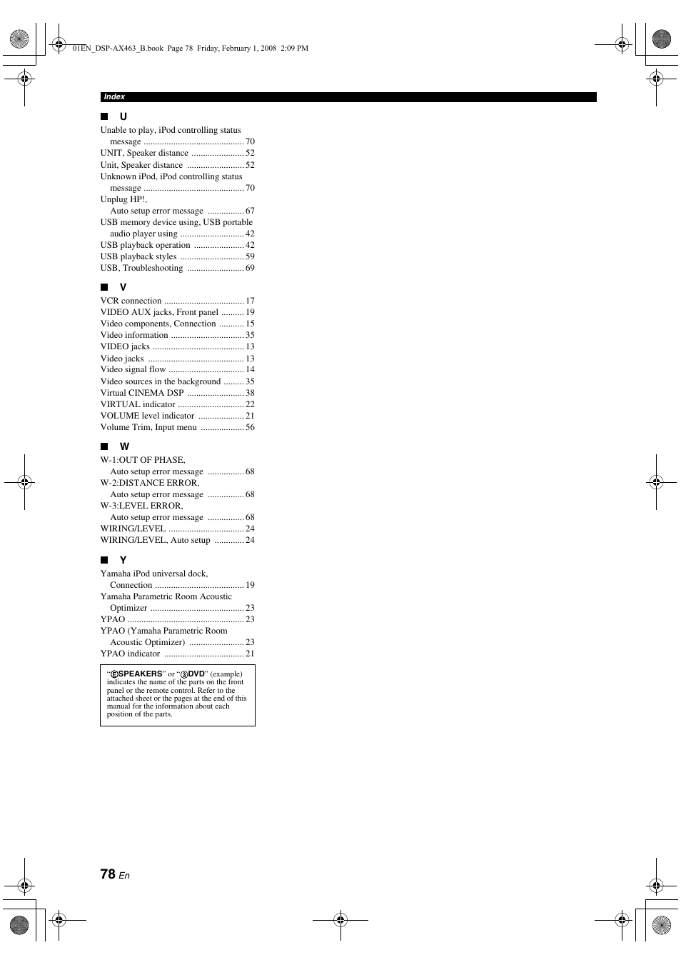 Yamaha DSP-AX463 User Manual | Page 80 / 90