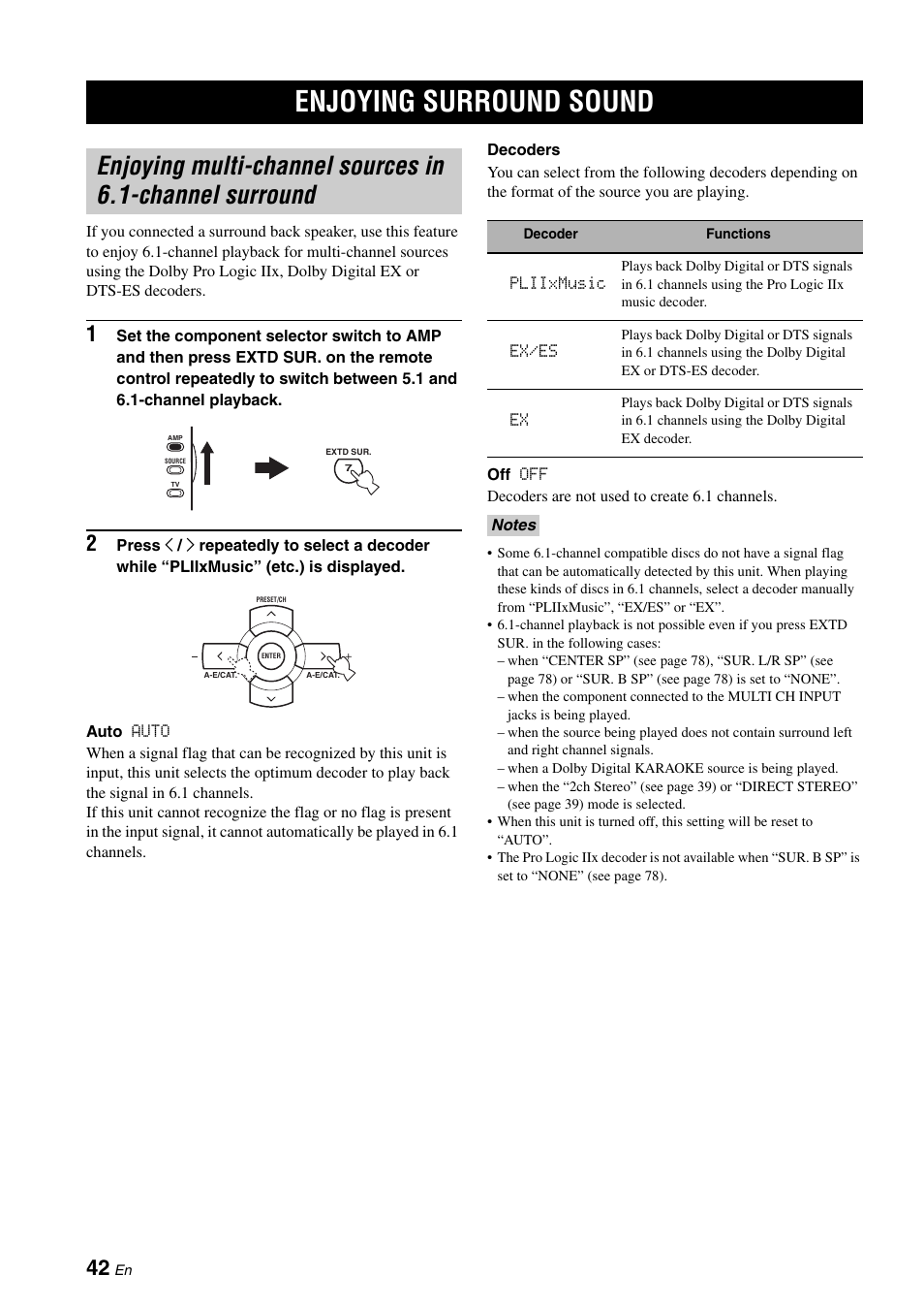 Enjoying surround sound | Yamaha RX-N600 User Manual | Page 46 / 132