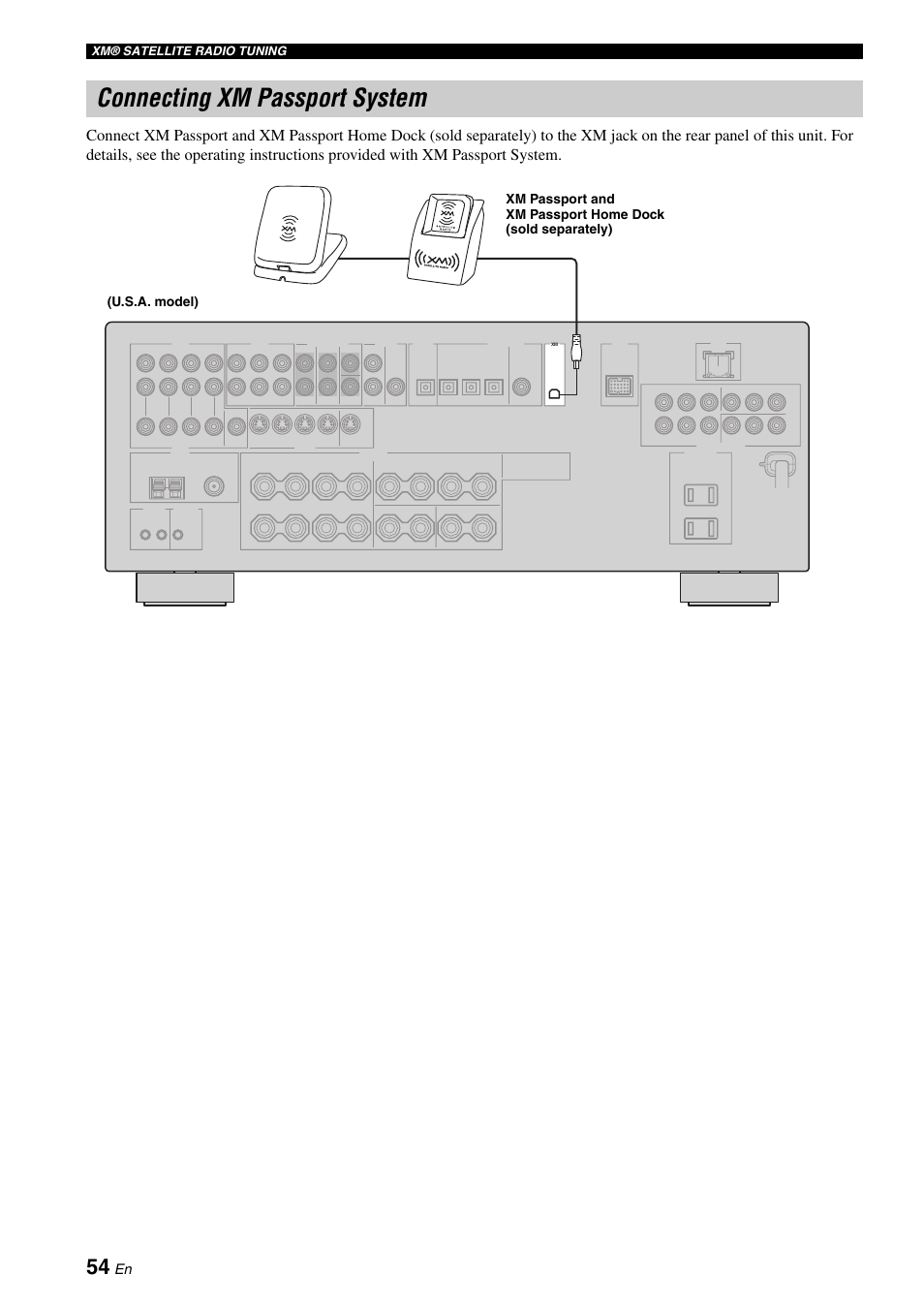 Connecting xm passport system | Yamaha RX-N600 User Manual | Page 58 / 132