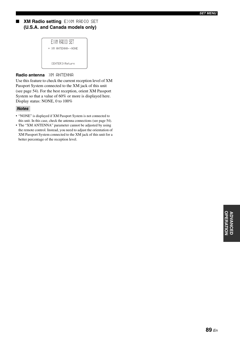 E)xm radio set | Yamaha RX-N600 User Manual | Page 93 / 132