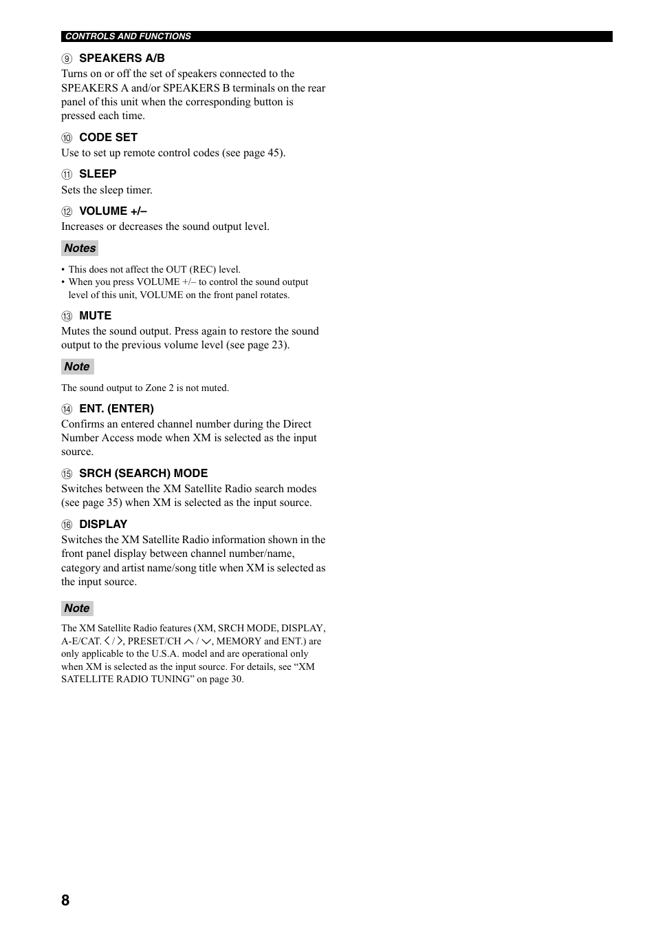 Yamaha RX-797 User Manual | Page 12 / 55