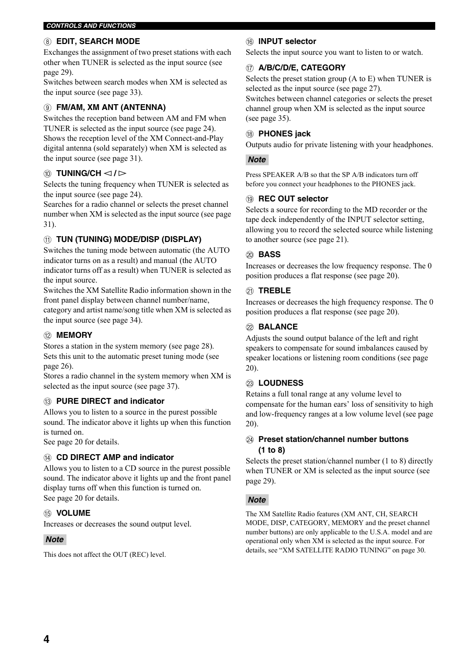 Yamaha RX-797 User Manual | Page 8 / 55