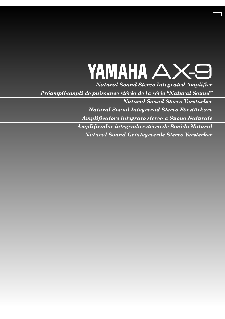 Yamaha AX-9 User Manual | 15 pages