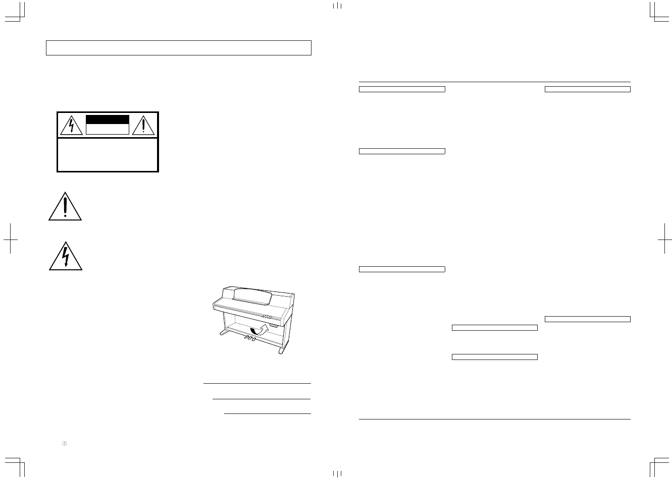 Caution | Yamaha CLP-970C EN User Manual | Page 113 / 114