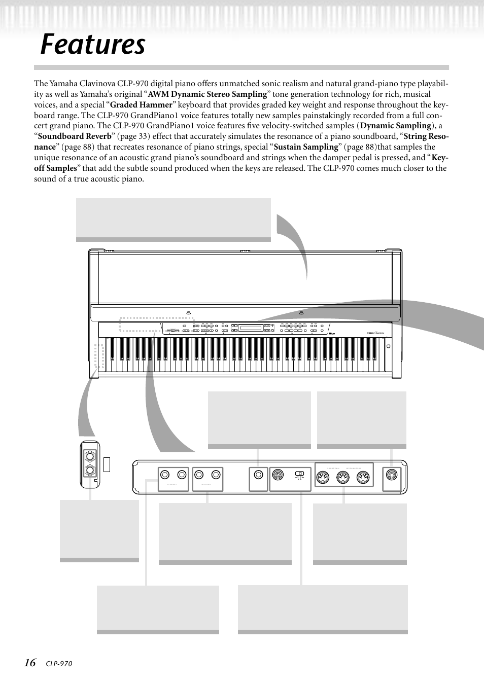 Features | Yamaha CLP-970C EN User Manual | Page 16 / 114
