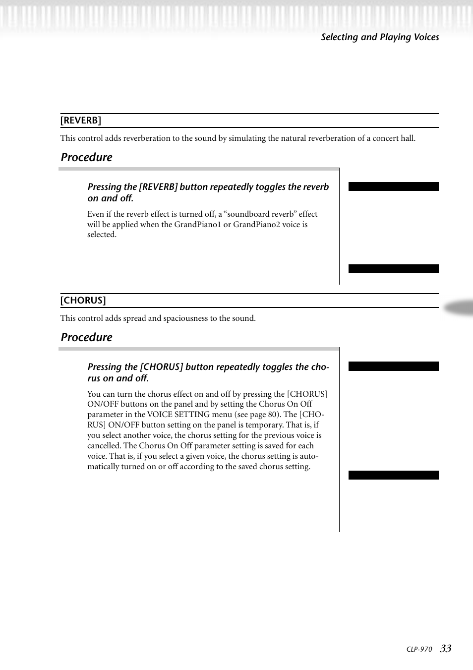 Procedure | Yamaha CLP-970C EN User Manual | Page 33 / 114